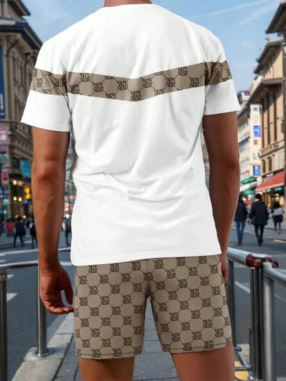 2026 heisse Sommermode Trendiges Freizeit-Sport-Outfit für Jugendliche Herren Kurzarm-T-Shirt + Shorts Zweiteiliges Set