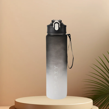 Sportwasserflasche mit Zeit-Tracking-Trinkhalm, auslaufsicherem Verschluss und klappbarem Deckel, ideal für unterwegs und Outdoor-Abenteuer
