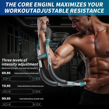 Twister-Arm-Trainer, verstellbarer Widerstand (27-64 kg), Brust-Trainingsgerät, Unterarm-Krafttrainingsstange, Musculus pectoralis spinalis