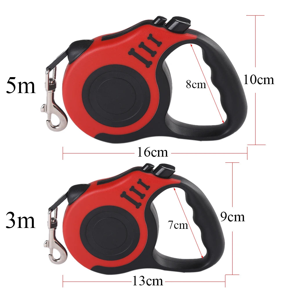 3m 5m Hundeleine für kleine Hunde und Katzen, automatische, ausziehbare, strapazierfähige Nylonleine für Welpen, Outdoor, Reisen, Spaziergänge, Wandern, Zugseil