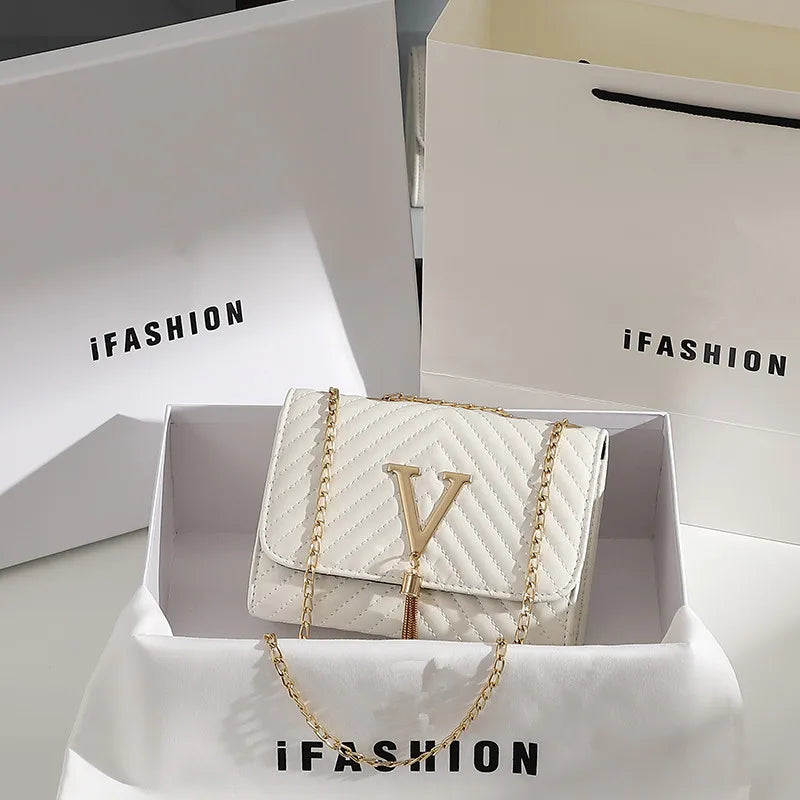 Stickerei Damen Umhängetasche Faden Luxus Handtasche Schultertaschen Marke Pailletten Quasten Clutch Kleine Tasche und Portemonnaie