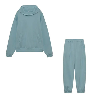 Großformat modisches Sweatshirt mit langen Ärmeln und Hosen-Set Herbst/Winter Damen Freizeitbekleidung Zweiteiliger Anzug Bequeme Plus-Size...