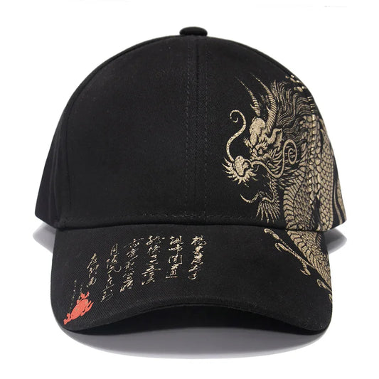 Druck chinesischer Drachen Herren Baseballcaps Totem Damen Baumwoll Snapback Sonnenschutz