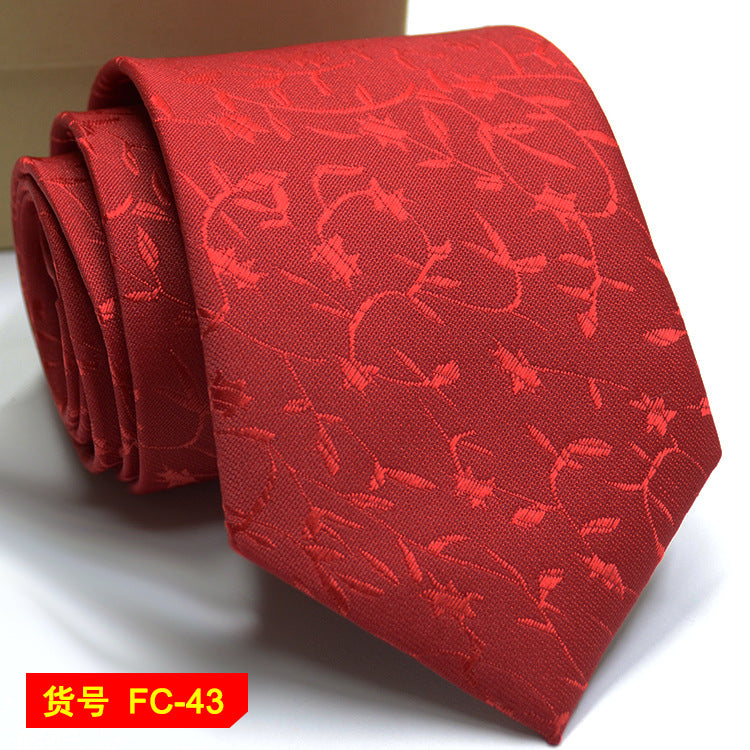 Herrenkrawatten in edlen Designs Einfarbig Streifen Blumen Floral 7-8cm Jacquard Krawatten