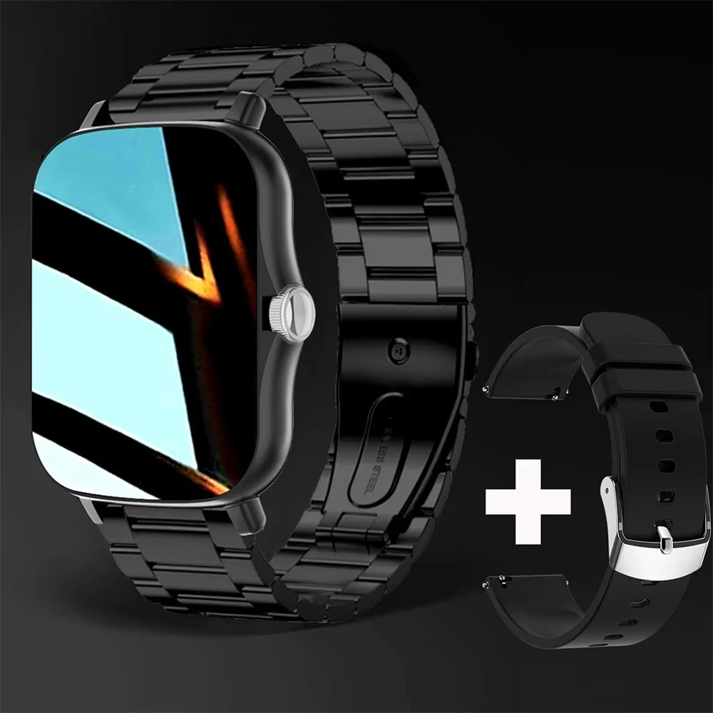 LAXASFIT 2025 Neue Herren Smartwatch Damen Geschenk Voller Touchscreen Sport Fitness Uhr Bluetooth-Anruf Smartwatch