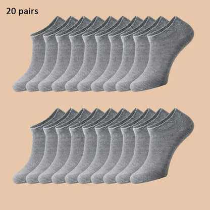 10/12/20/40 Paar One Size (EU 38-44) Unisex Bootssocken Business Sport Schweißaufnahme Sommer Herbst Einfarbig Weiche Knöchelsocken Ohne Fusseln