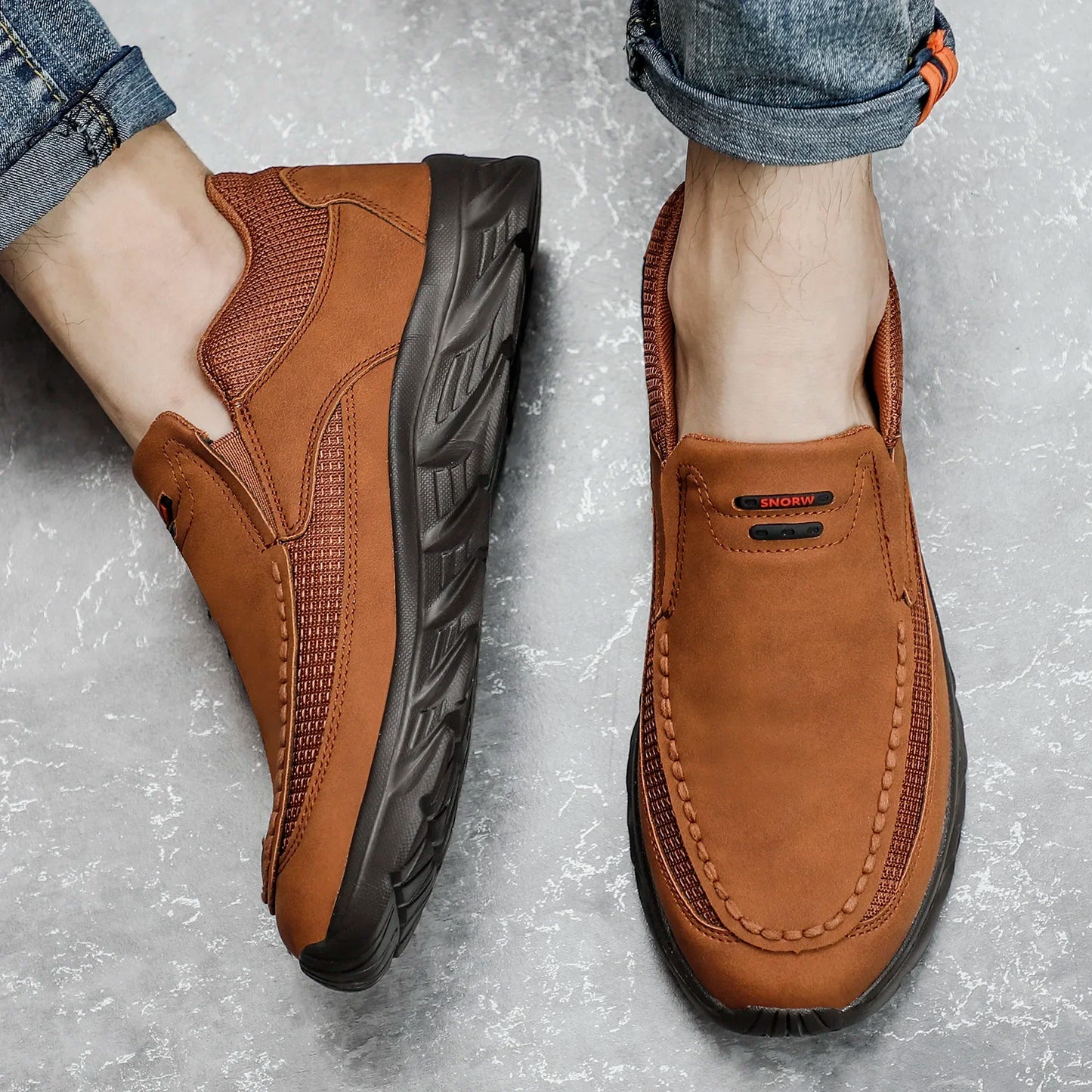 Herren Kunst-Lederschuhe Lässige Schuhe Atmungsaktive Loafers Herren Sneaker Neue Bequeme Lederschuhe Flache Schuhe Herren Sneaker