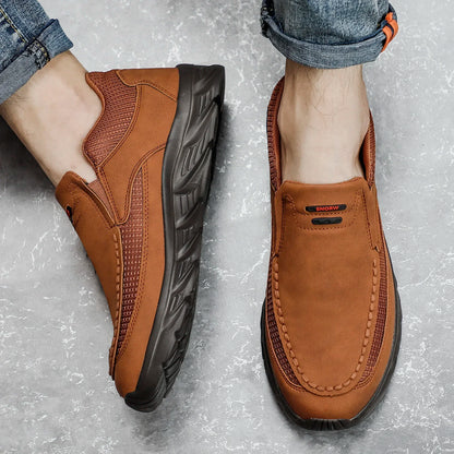 Herren Kunst-Lederschuhe Lässige Schuhe Atmungsaktive Loafers Herren Sneaker Neue Bequeme Lederschuhe Flache Schuhe Herren Sneaker