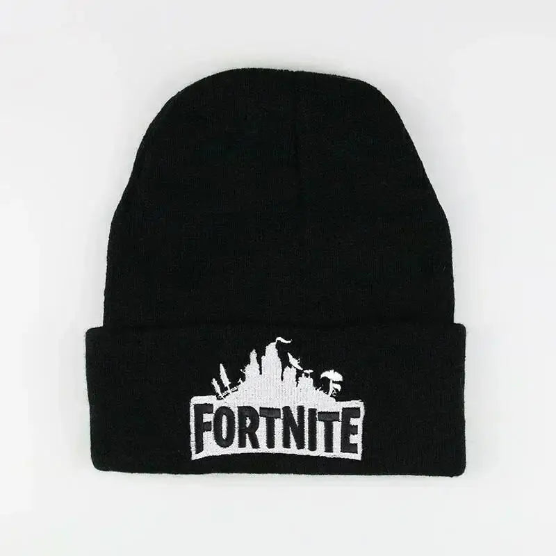 Fortnite Hüte Gestrickt Einfarbig Süßer Anime-Hut Damen Herbst Mützen Wärmer Mütze Herren Freizeitkappe