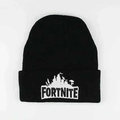 Fortnite Hüte Gestrickt Einfarbig Süßer Anime-Hut Damen Herbst Mützen Wärmer Mütze Herren Freizeitkappe