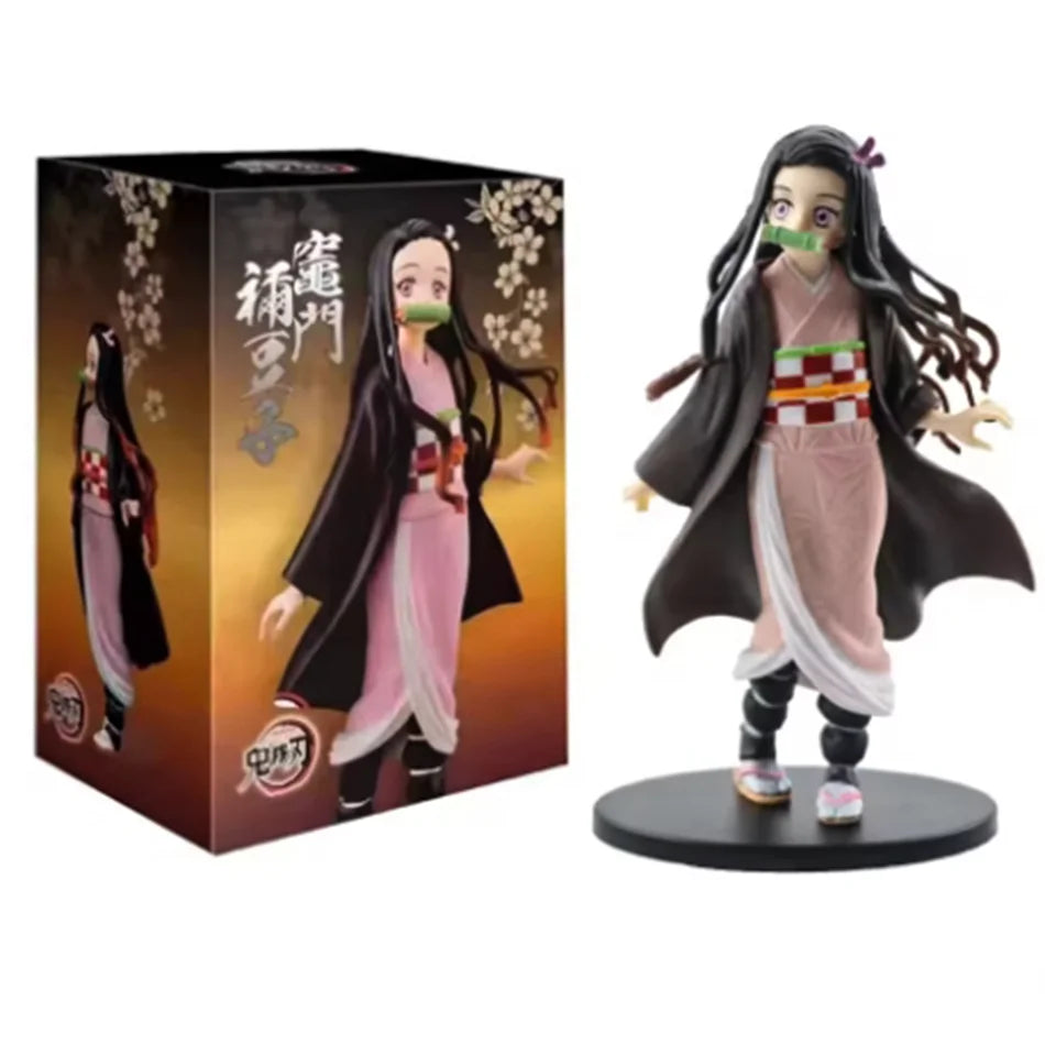 Heißes Demon Slayer Anime Actionfigur Kamado Tanjirou Agatsuma Zenitsu Nezuko Modellspielzeug Kimetsu No Yaiba Krieger Actionfigur