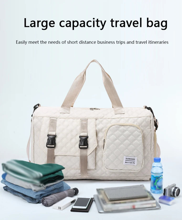 Langlebige Nylon-Reisetasche, tragbare Sport- und Fitness-Tasche , Schulter-Duffel-Trainingsbag, geräumig, Argyle
