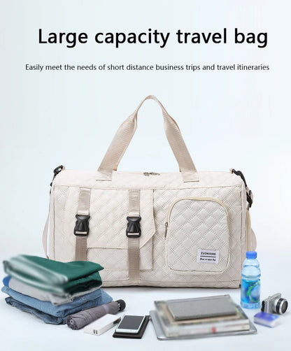 Langlebige Nylon-Reisetasche, tragbare Sport- und Fitness-Tasche , Schulter-Duffel-Trainingsbag, geräumig, Argyle