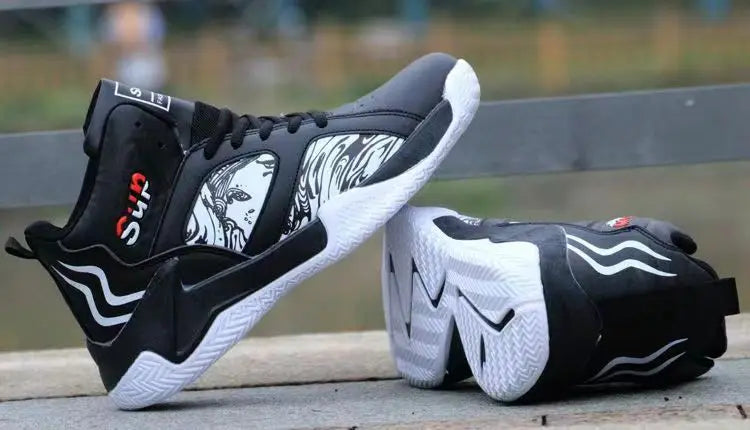 Neue rutschfeste Herren-Sneaker High-Top Herren-Basketballschuhe Luxuriöse bequeme Laufschuhe Modische vielseitige Freizeitschuhe