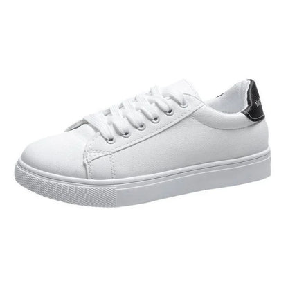 Damen Sneaker 2026 Mode Atmungsaktive Vulkanisierte Schuhe PU-Leder Plateau-Schuhe Weiße Schnürschuhe Lässige Schuhe Zapatos Mujer