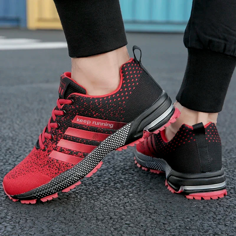 Neue Herren- und Damen-Sportschuhe mit fliegendem Mesh-Obermaterial für Frühling und Sommer, atmungsaktiv, bis EU Grösse 45.5