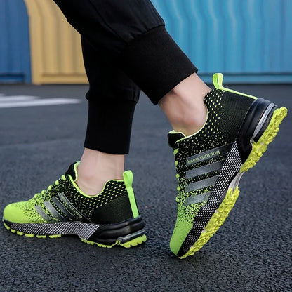 Neue Herren- und Damen-Sportschuhe mit fliegendem Mesh-Obermaterial für Frühling und Sommer, atmungsaktiv, bis EU Grösse 45.5