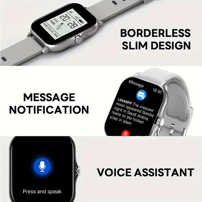 LAXASFIT 2025 Neue Herren Smartwatch Damen Geschenk Voller Touchscreen Sport Fitness Uhr Bluetooth-Anruf Smartwatch