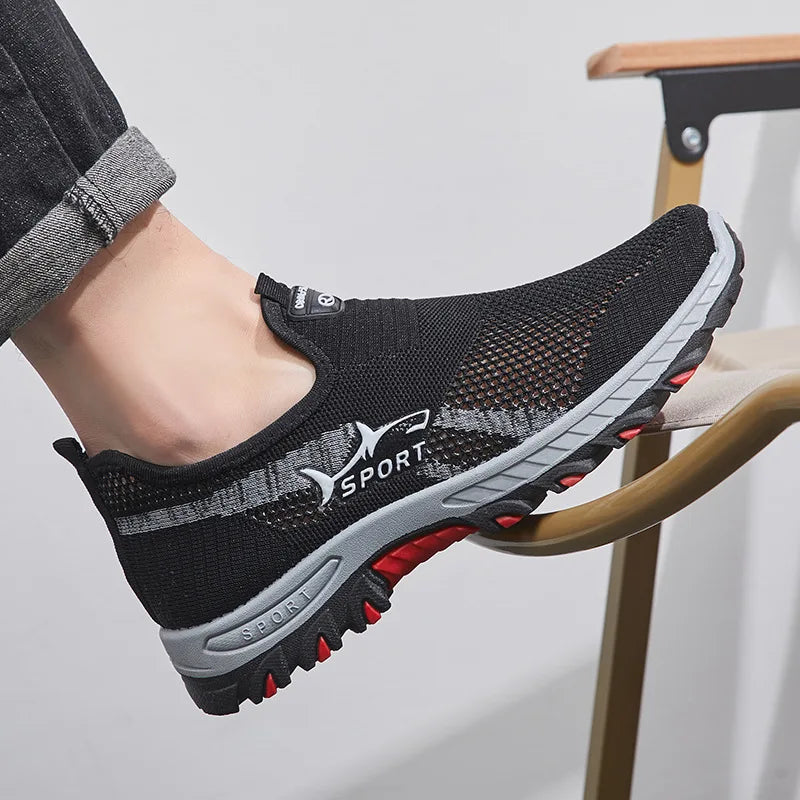 Sommer Mesh Herren Schuhe Leichte Sneakers Herren Mode Freizeit Wanderschuhe 2024 Atmungsaktive Herrenschuhe 2025 Mode Schuhe
