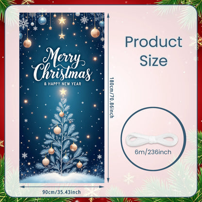 Weihnachts-Flaggenbanner für die Veranda, Türbanner, Weihnachtsdekorationen für Zuhause 2025, Ornamente, Weihnachtsgeschenke, Navidad, Neujahrsdekoration 2026
