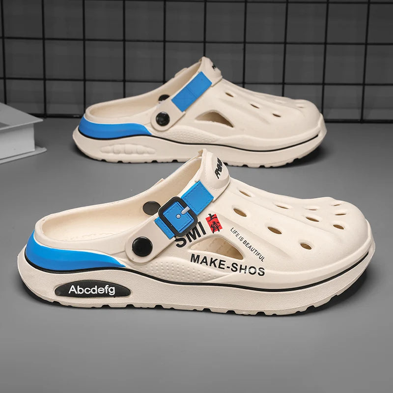 Sandalen Herren Strandpantoffeln Dicke Sohle Rutschfeste Sandalen Wasserschuhe für Damen Klassische Mules Sneaker Sandale Outdoor