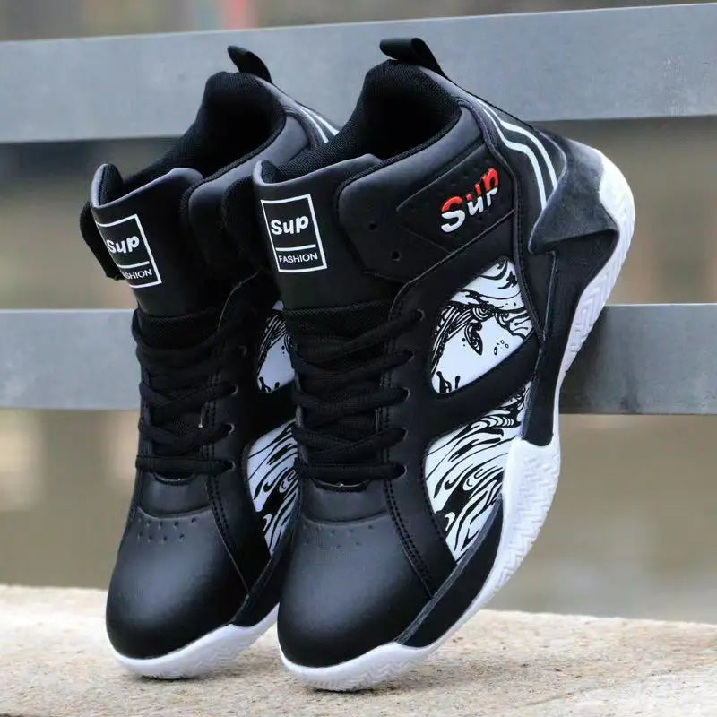 Neue rutschfeste Herren-Sneaker High-Top Herren-Basketballschuhe Luxuriöse bequeme Laufschuhe Modische vielseitige Freizeitschuhe