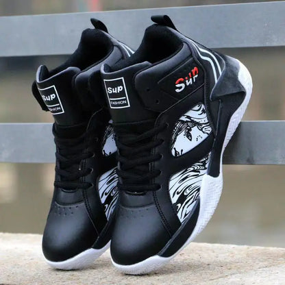 Neue rutschfeste Herren-Sneaker High-Top Herren-Basketballschuhe Luxuriöse bequeme Laufschuhe Modische vielseitige Freizeitschuhe