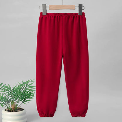 Kinder Mehrfarbige Saisonale Freizeit-Sporthose für Jungen und Mädchen Herbst Solide Farbe Modische Lockere Sweatpants
