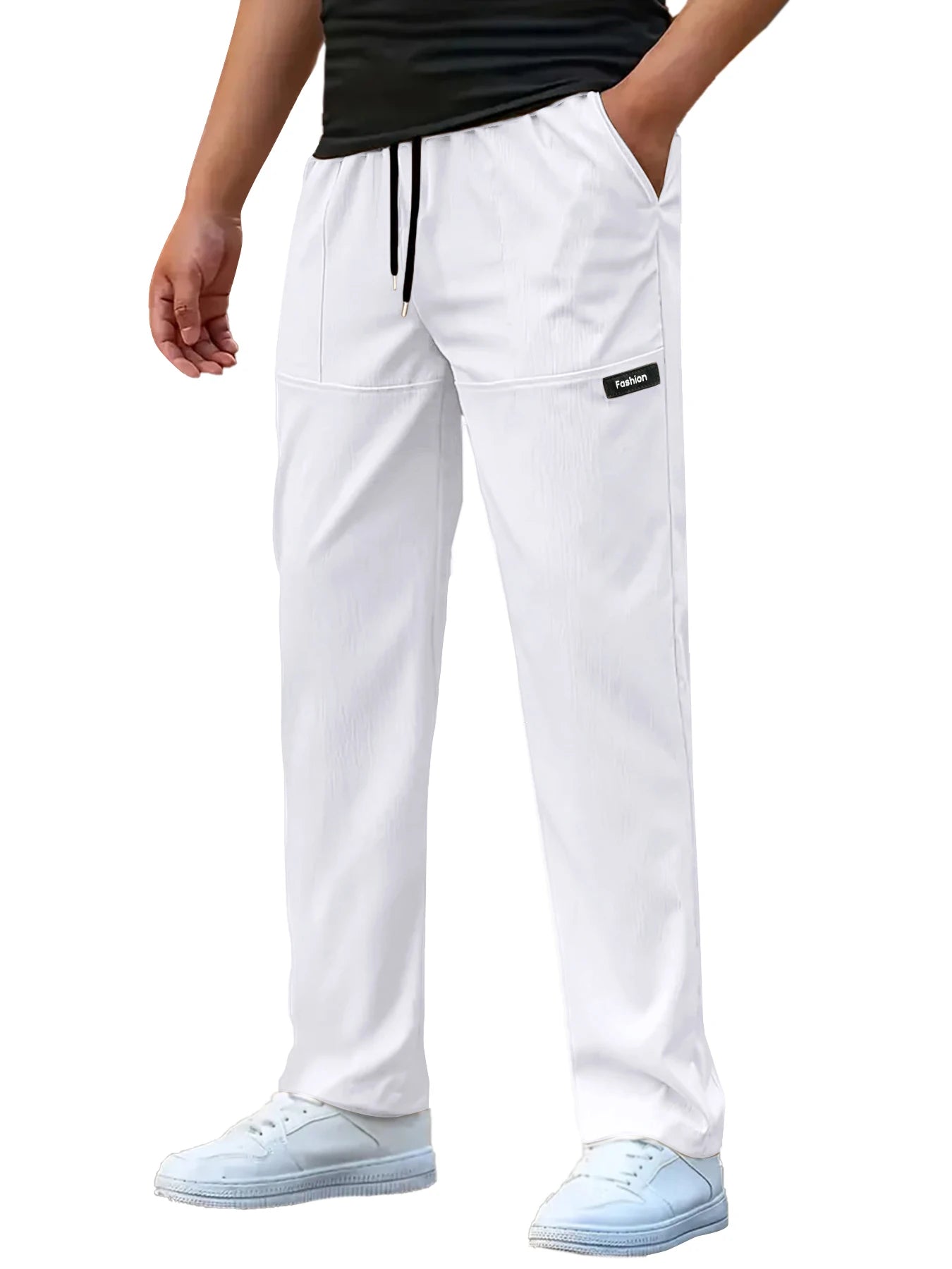Herren Leichte Hosen Lässige Locker Sitzende Sporthosen Herren Lässige Dünne Gerade Beinhosen Männliche Mode Outdoor Jogginghosen