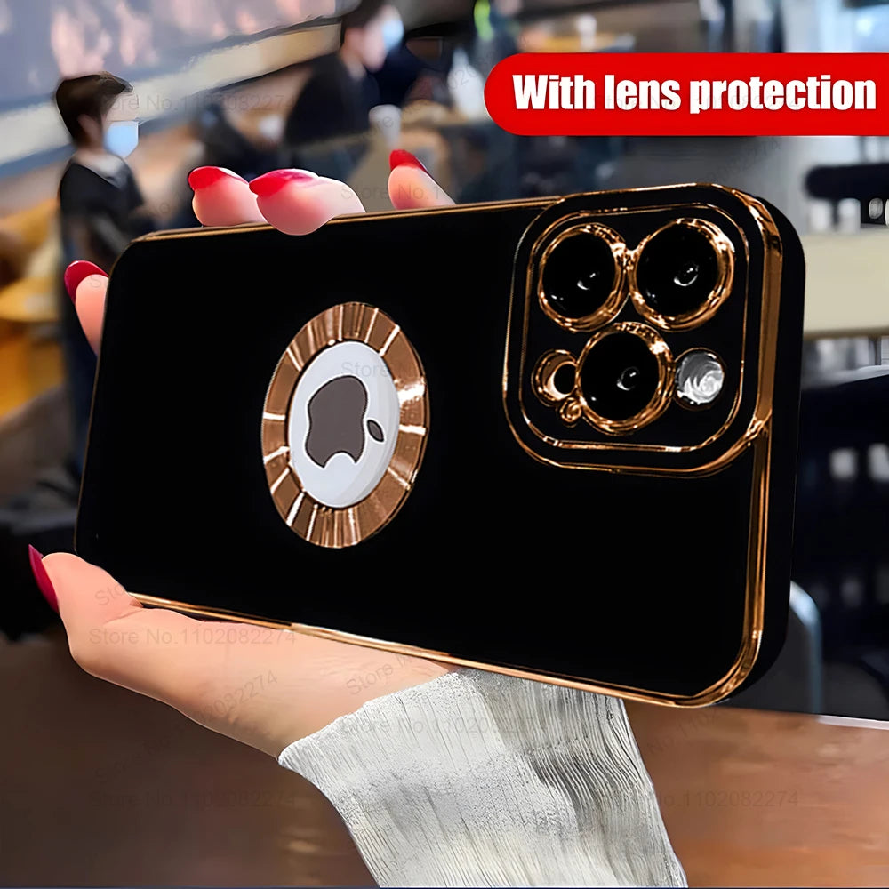 Fundas lujosas, modernas y a prueba de golpes para iPhone 11, 12, 13, 14, 15 Pro Max Plus hechas de silicona suave: fundas protectoras y accesorios