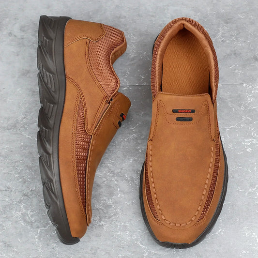 Herren Kunst-Lederschuhe Lässige Schuhe Atmungsaktive Loafers Herren Sneaker Neue Bequeme Lederschuhe Flache Schuhe Herren Sneaker