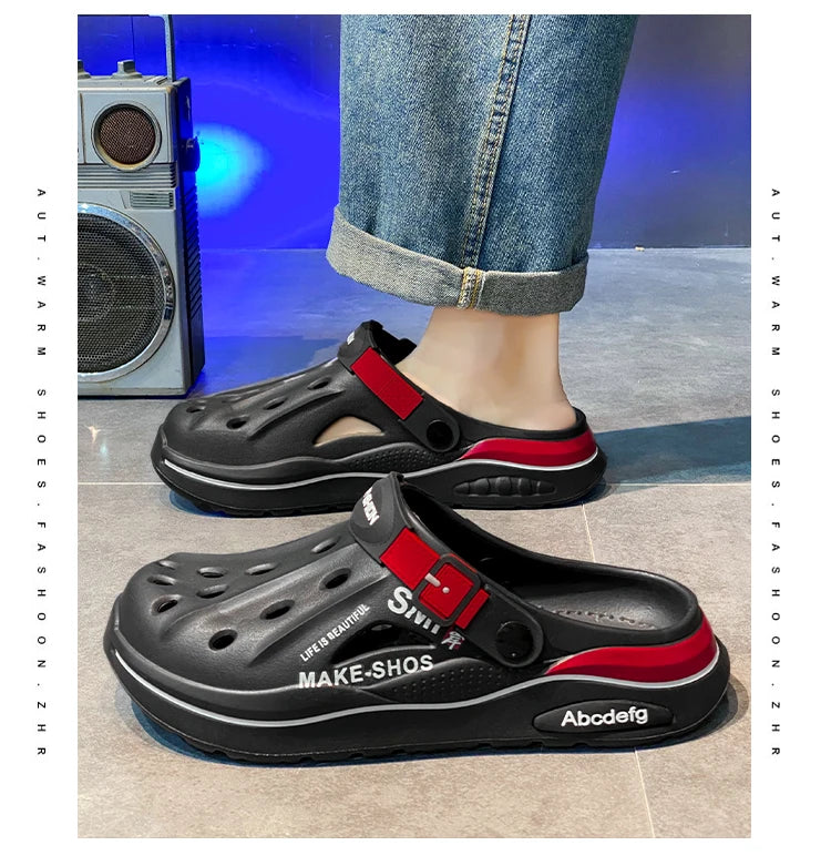Sandalen Herren Strandpantoffeln Dicke Sohle Rutschfeste Sandalen Wasserschuhe für Damen Klassische Mules Sneaker Sandale Outdoor