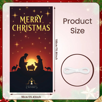 Weihnachts-Flaggenbanner für die Veranda, Türbanner, Weihnachtsdekorationen für Zuhause 2025, Ornamente, Weihnachtsgeschenke, Navidad, Neujahrsdekoration 2026