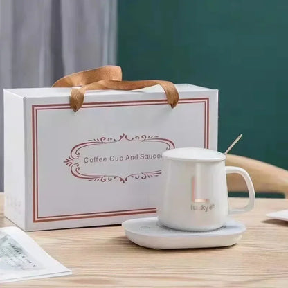 2025 warme und isolierte Kaffeetassen aus Keramik, konstant temperierte Tassen, 55-Grad-warme Keramiktasse mit Jiapin-Tassen-Geschenkbox-Sets