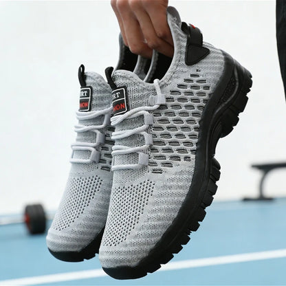 Modische gelbe Sportschuhe für Herren, atmungsaktive Mesh-Sneaker, leichte rutschfeste Outdoor-Laufschuhe, lässige Schuhe, modische Fitnessschuhe