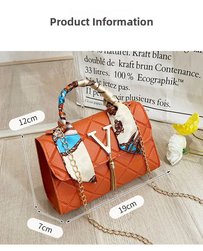 Damen Stepp-Tartan-Handtasche Kleine quadratische Tasche Umhängetasche Schultertasche Personalisierte koreanische Stil Herbst Winter Mode Tasche
