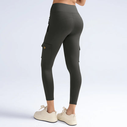 1/3 Stück Damenleggings mit gewaschenem Print, Tasche, elastisch, poformend, Fitness-Tights, neue Sporthose 2025, modische Streetwear