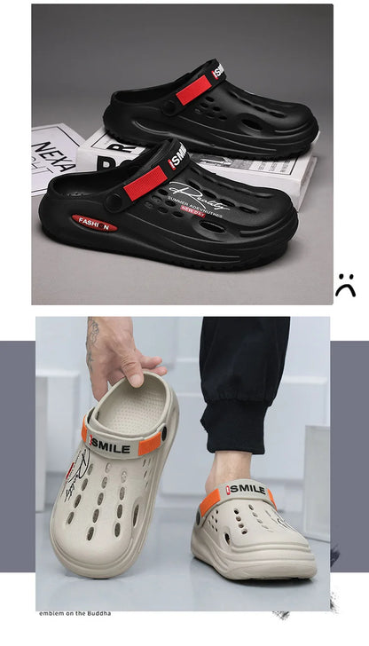 Klassische Clog Herren Freizeit Sandalen Unisex Geschlossene Zehen Slip-Ons Outdoor Herren Atmungsaktive Strand Schuhe Hausschuhe