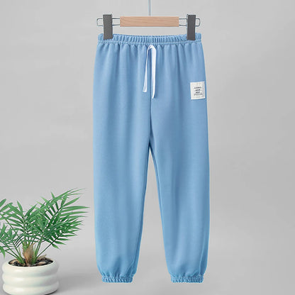 Kinder Mehrfarbige Saisonale Freizeit-Sporthose für Jungen und Mädchen Herbst Solide Farbe Modische Lockere Sweatpants