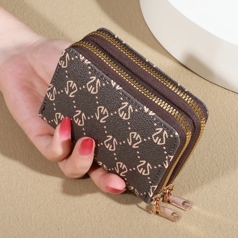 Schicke Vintage-Geldbörse mit Reißverschluss für Frauen – Sichere Steckplätze für mehrere Karten, modisches Kunstleder mit Münzfach, luxuriös