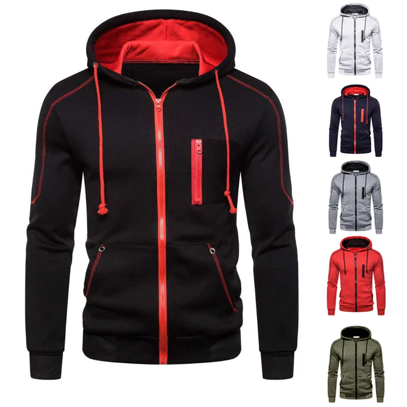 Herren Hoodie Schwarz Weiß Army Grün Rot Kapuzenfarbe Block Fleece Cooler Lässiger Winterbekleidung Pullover Hoodies Sweatshirts