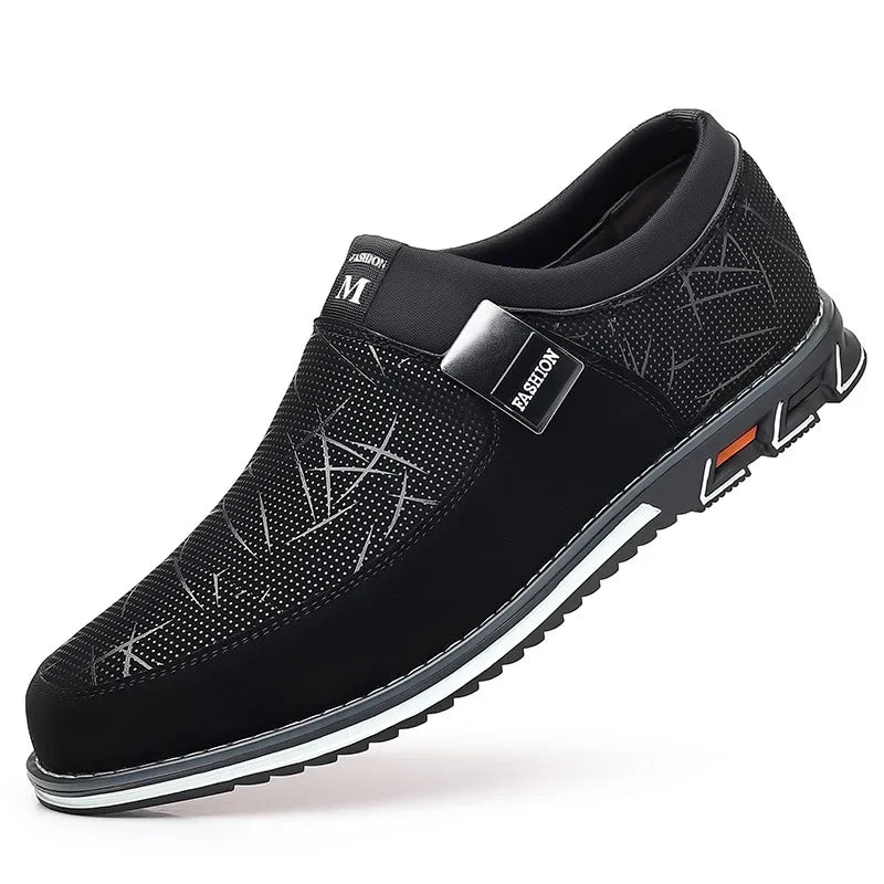 Business-Lederschuhe für Herren 2025 Neue Komfort-Trend Flache Arbeitsschuhe Freizeit-Mokassins Sneaker zum Hineinschlüpfen Große Herren-Loafer