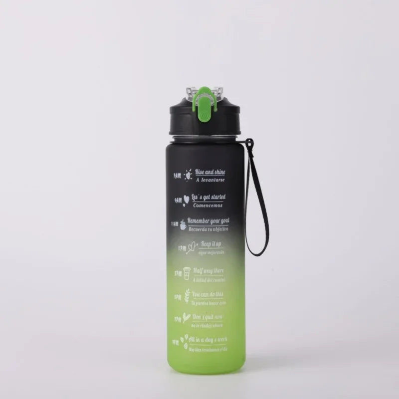 Sportwasserflasche mit Zeit-Tracking-Trinkhalm, auslaufsicherem Verschluss und klappbarem Deckel, ideal für unterwegs und Outdoor-Abenteuer