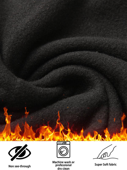 2er-Pack Damen-Leggings mit niedrigem Bund aus Fleece und Thermotechnologie. Für Winterlauf und Yoga konzipiert, hält während des Trainings warm