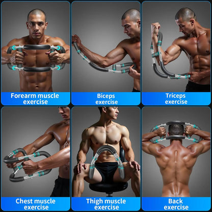 Twister-Arm-Trainer, verstellbarer Widerstand (27-64 kg), Brust-Trainingsgerät, Unterarm-Krafttrainingsstange, Musculus pectoralis spinalis