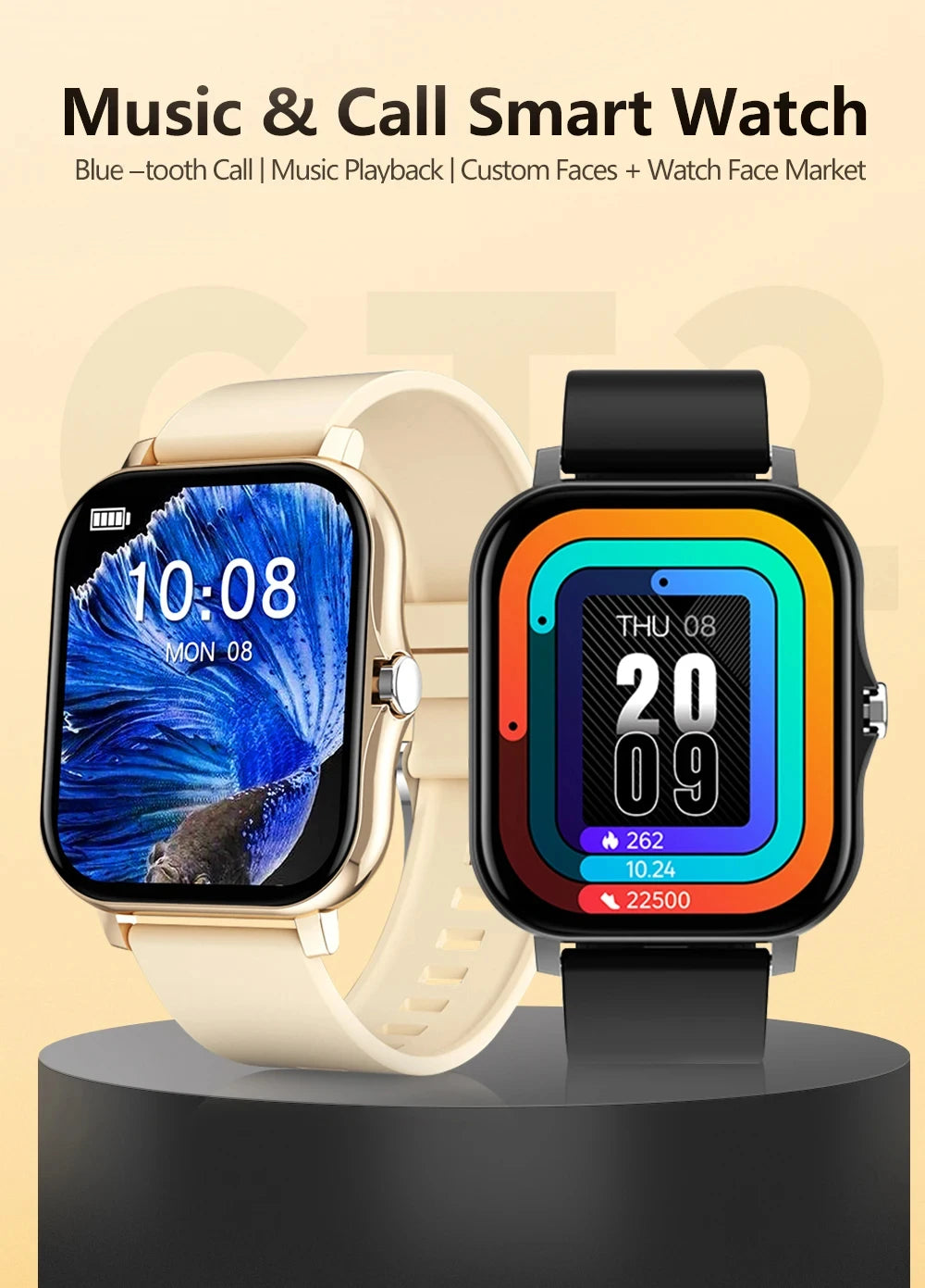 LAXASFIT 2025 Neue Herren Smartwatch Damen Geschenk Voller Touchscreen Sport Fitness Uhr Bluetooth-Anruf Smartwatch