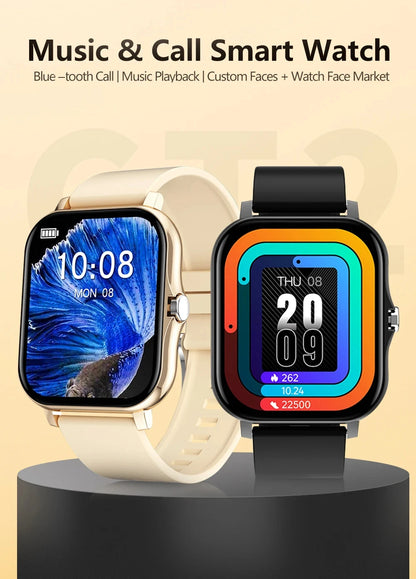 LAXASFIT 2025 Neue Herren Smartwatch Damen Geschenk Voller Touchscreen Sport Fitness Uhr Bluetooth-Anruf Smartwatch