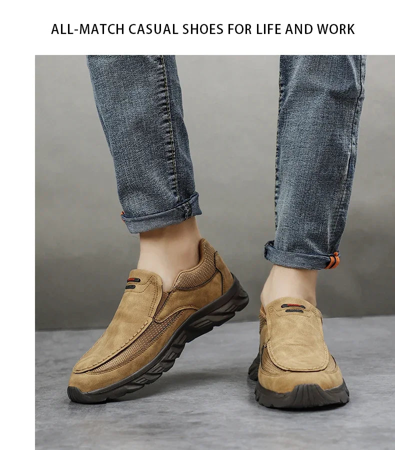 Herren Kunst-Lederschuhe Lässige Schuhe Atmungsaktive Loafers Herren Sneaker Neue Bequeme Lederschuhe Flache Schuhe Herren Sneaker