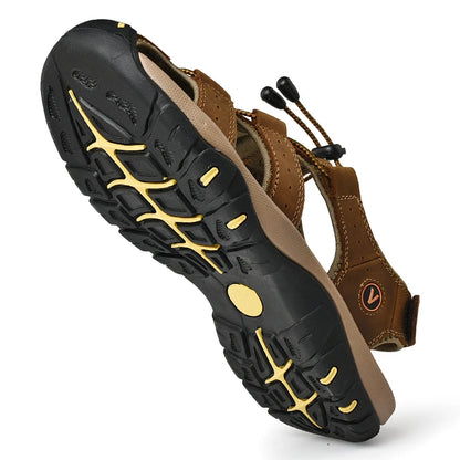 Sommer Herren Sandalen Kunstleder Herren Freizeitschuhe Outdoor Herren Ledersandalen für Herren Strandschuhe Große Größen 38-48