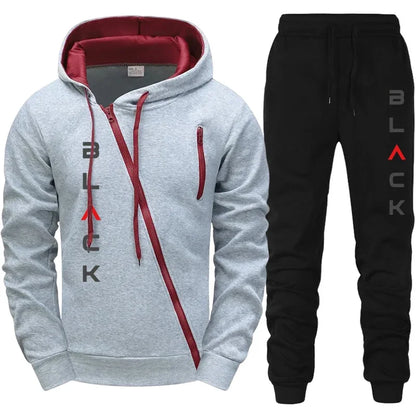 2025 Heißer Verkauf Herren Trainingsanzug Hoodie Sweatpants Schwarzer Buchstabenprint Reißverschlussjacke Jogginghose Herbst Winter Freizeitmode Outfit